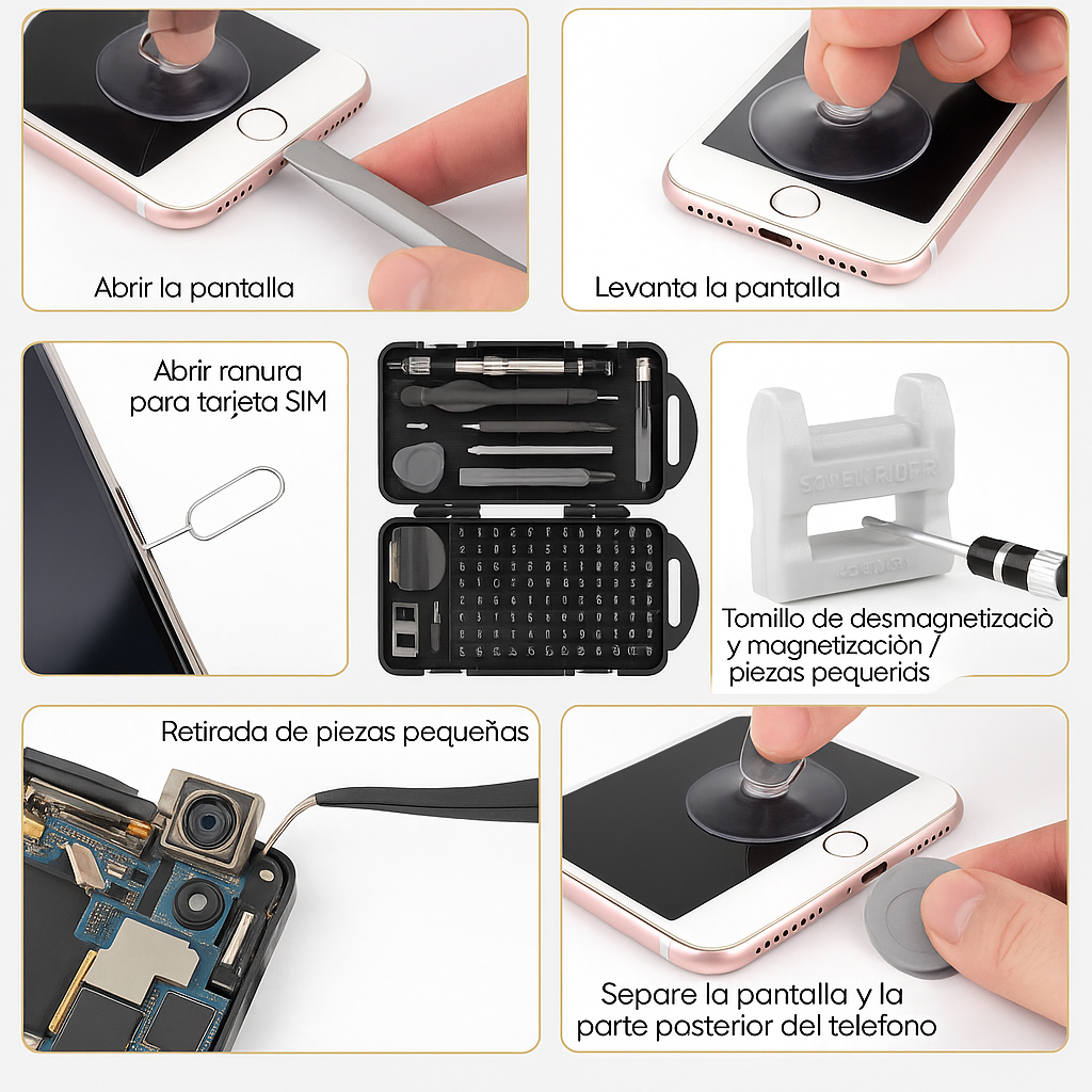 Juego destornilladores 115 piezas ALTA CALIDAD